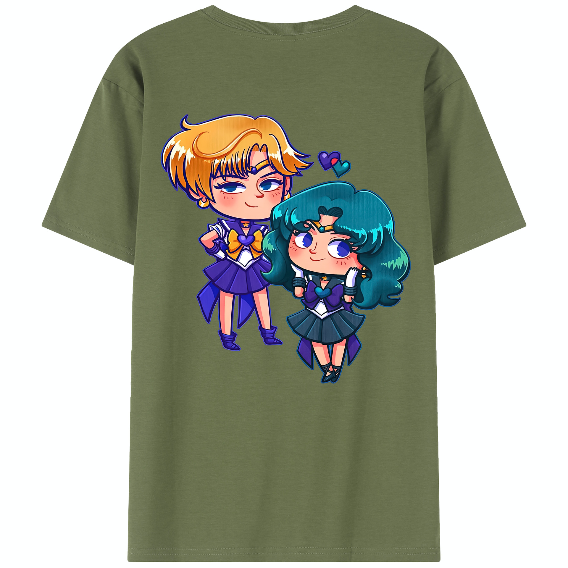 （画像用） 美少女戦士セーラームーン 天王はるか Sailor Moon Tenoh Haruka 綿100％半袖Tシャツ（背面プリント）